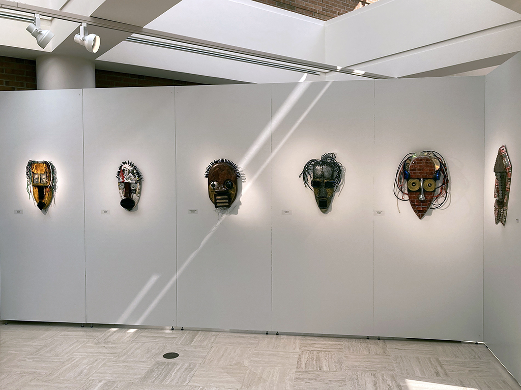 back wall of Lark Allen masks